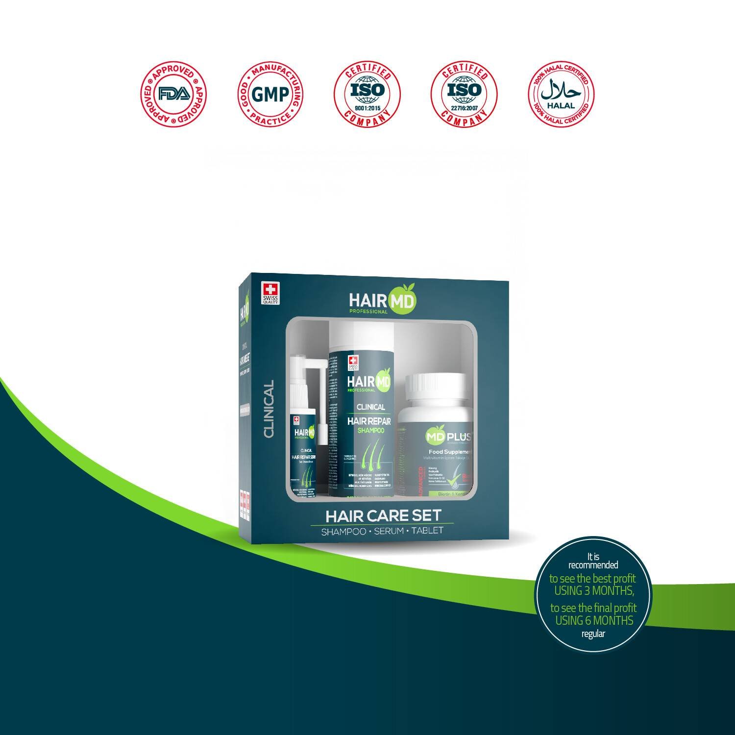 Hair MD ML S╠gampuan Serum Multivitamin SET