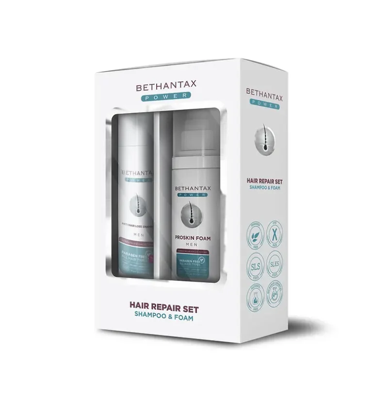 Bethantax Power Anti Hair Loss Shampoo Care Foam Set webp